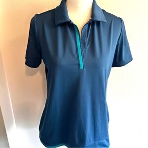Nike golf shirt dark teal sz large quick dry fabric good condition